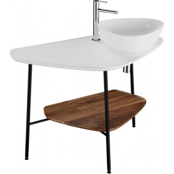 Керамическая столешница под раковину VITRA PLURAL 100 см, цвет матовый белый, правосторонняя Керамическая столешница под раковину VITRA PLURAL 100 см, цвет матовый белый, правосторонняя