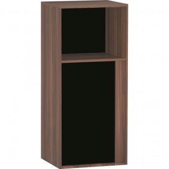 Средний шкаф VITRA METROPOLE левосторонний, 40 см, цвет сливовое дерево, фасад черное акриловое стекло Средний шкаф VITRA METROPOLE левосторонний, 40 см, цвет сливовое дерево, фасад черное акриловое стекло