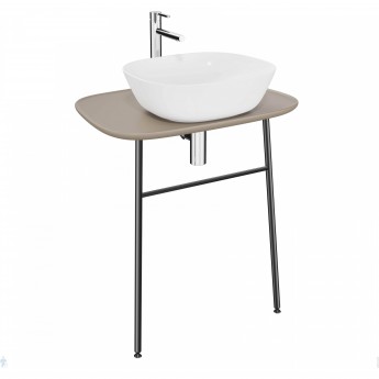 Столешница VITRA PLURAL 70 см под раковину, пристенная, низкая, цвет матовый белый