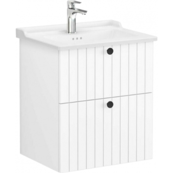 Тумба VITRA ROOT GROOVE 60 см с круглой раковиной 2 ящика матовый белый Тумба VITRA ROOT GROOVE 60 см с круглой раковиной 2 ящика матовый белый